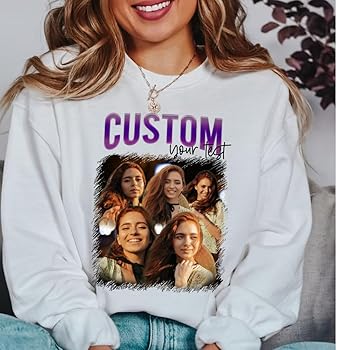 ZURIKING Custom Photo Sweatshirt, Personalized Vintage Style